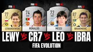 Lewandowski VS Ronaldo VS Messi VS Ibrahimović FIFA EVOLUTION! 😱🔥 | FIFA 05 - FIFA 22