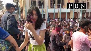 Nepal holi 2078 | Basantapur holi