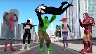 SuperHeroes Dancing in Car | Frozen Elsa Kidnaped by Venom | SuperHeroes Saving