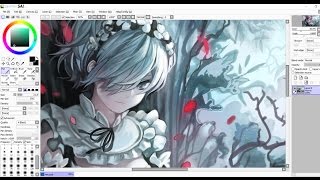 Anime / Manga Girl Speedpaint [ Re:Zero - Rem ] Fanart on PAINT TOOL SAI