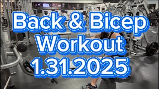 Back \u0026 Bicep Workout: 1.31.2025 #4nomorefitness #backworkout #bicepworkout #gains