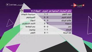 مساء ONTime - نتائج المباريات الماضية في الدوري المصري - الجولة الـ 19