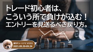 トレード初心者はこういう所で負けが込む！エントリーを見送るべき戻り方。/週ナビ#353