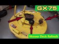 John Deere GX75 mower deck pulley and spindle removal