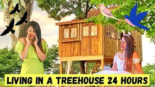 Living in a TREEHOUSE for 24 HOURS  *MEMORY CHALLENGE*