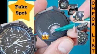How to spot fake Omega x Swatch from a long distance without genuine in the pocket | Checklist