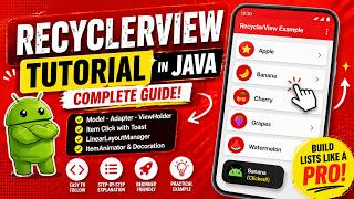 ANDROID - RECYCLERVIEW WITH ON-CLICK LISTENER TUTORIAL IN JAVA