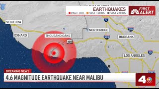 Watch Live: Preliminary magnitude-4.6 earthquake reported in Malibu