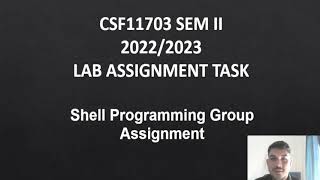 CSF11703 Shell Programming Group Assignment