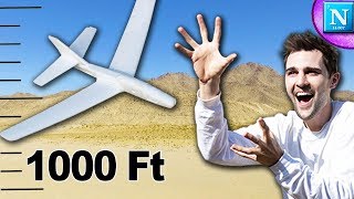 Catching A Foam Glider Dropped From a DRONE at 1,000 Feet!