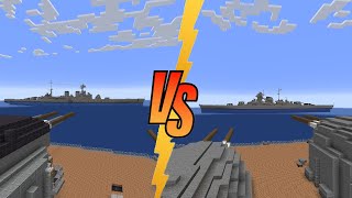 Minecraft Battleship Battle  Ep1 : Bismarck Vs Hood [No Mod ❗❗❗] [Vaniila Only ❗❗❗]