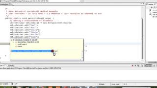TAMIL JAVA ARRAYLIST CONTAINS METHOD EXAMPLE DEMO