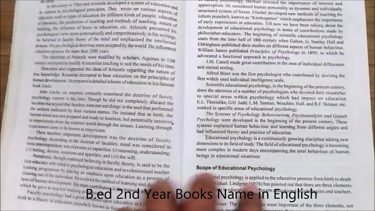 The Best B.ed Books Name For 1st Year And 2nd Year Students (Pdf ...