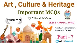 MCQs on Indian Culture (Visual Art - Architecture , Sculptures, Pottery ) || By Ankush Ma'am