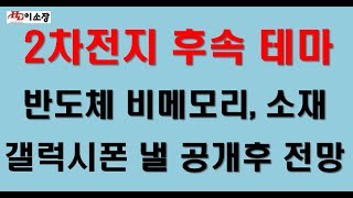 삼성SDI.포스코케미칼.삼성전기.힘스.원익Qns.삼성물산.서진시스템.덕산네오룩스.하이비젼시스템.스튜디오드래곤.네패스