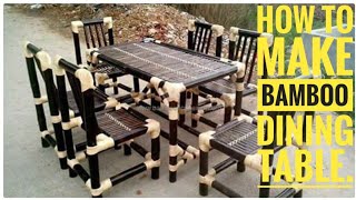 How to make bamboo dinning table frame fitting!#bamboo #babu bamboo handicraft#assambamboo
