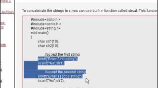 How to concatenate 2 strings in c