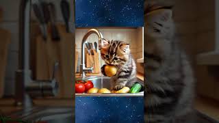 [IA Video] Le chat et les légumes créé avec Copilot \u0026 Kling #ai #kling #chat #cat