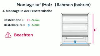 Richtig abmessen: Plissee / VS2 / Bohren an Rahmen \u0026 Wand