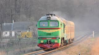 Locomotive with sick on one head diesel train