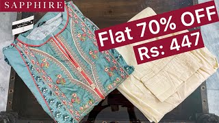 Sapphire Flat 70% Off Sale Shopping Haul Rs: 447