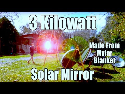 Parabolic Solar Array 3000 watt update three mirrors Parabolic Solar Array 3000 watt update three mirrors