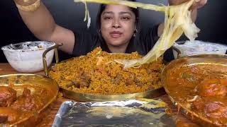 FAMOUS MUTTON GILLI BIRYANI \u0026 FAMOUS HYDERABADI SHAADI WALA RED CHICKEN CURRY, CHEESY LACCHA PARATHA