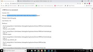 How to solve excel export error Codignater PHP.Array and string offset access