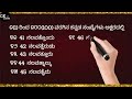 ೧ 1 ರಿಂದ ೧೦೦ 100 ವರಗಿನ ಕನ್ನಡ ಸಂಖ್ಯೆಗಳಿಂದ ಅಕ್ಷರದಲ್ಲಿ ಬರೆಯಲು ಕಲಿಯಿರಿ.