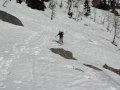 modern skiing down from kangaroo pass