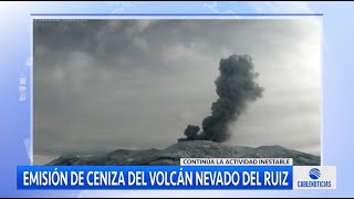 Captan en video la increíble emisión de ceniza del volcán Nevado del Ruiz
