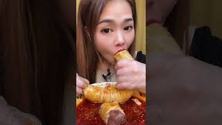 【中国大食い】スンデ、豚の血の腸包み、牛肉の羊の腸包み