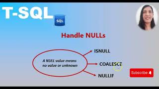How to handle NULL in T-SQL || How to replace null values in T-SQL || SQL Tutorial || #sql