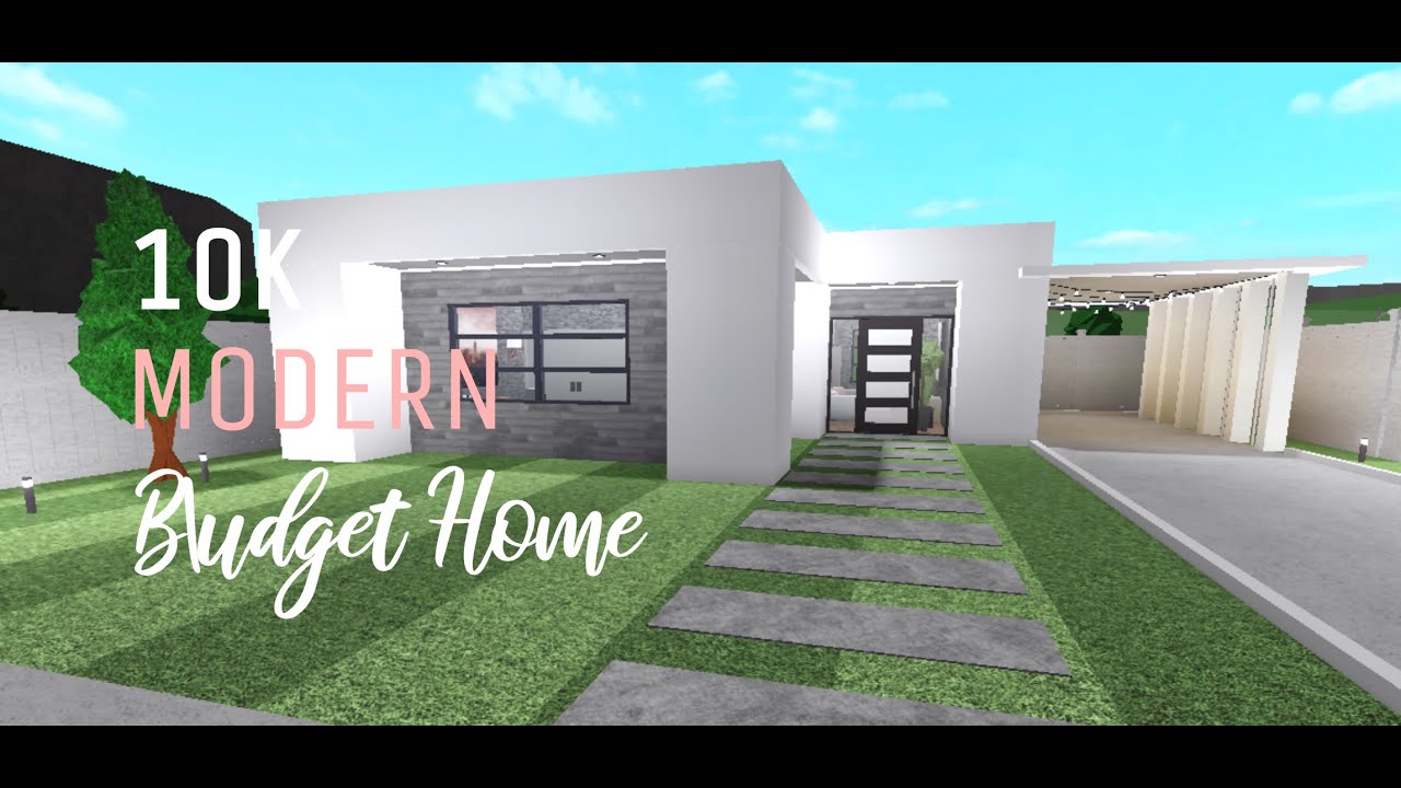 10k Modern Budget Home Roblox Bloxburg Youtube
