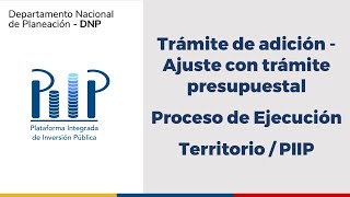 7 (Territorio / PIIP). Trámite de Adición - Proceso de Ejecución