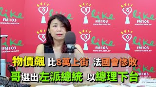 2022.06.21【蘭萱時間】 物價飆　比8萬上街　法國會慘敗　哥選出左派總統　以總理下台