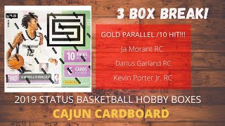BOX BREAK x3 - 2019-20 Status Basketball Hobby Boxes from Cajun Cardboard