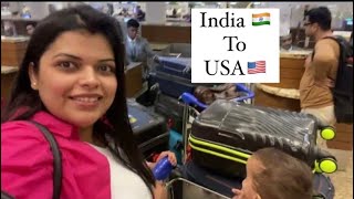 India 🇮🇳 to USA 🇺🇸Travel Vlog via Abu dabhi -  Part 1 Etihad airways Experience