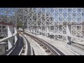 colossus front seat on ride hd pov six flags magic mountain