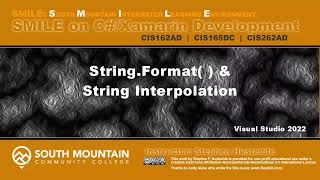 C# Cohort 02U2 - String.Format( ) and String Interpolation