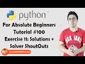 Regex Exercise 11 Solutions | Python Tutorials For Absolute Beginners In Hindi #100