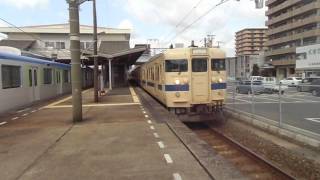 【下松駅】115系瀬戸内色　セキR-04編成　【HD】2014.02.15