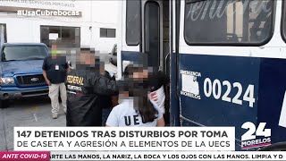 147 DETENIDOS TRAS DISTURBIOS POR TOMA DE CASETA Y AGRESIÓN A ELEMENTOS DE LA UECS