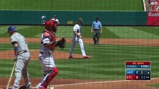 LAD@STL: Leake fans Grandal for first K of the day