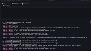 npm ERR! network ERR! | Proxy error||you are behind a proxy or have bad network settings.