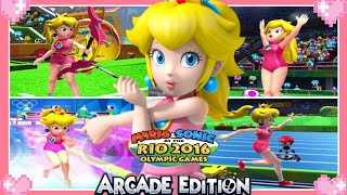 🌸 Mario & Sonic at the Rio 2016 Olympics Games Arcade Edition (All Events) Peach Gameplay 🌸