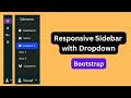 Sidebar with Dropdown Menu using Bootstrap 5 | Side Menu with Sub Menu in Bootstrap 5.