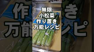 小松菜簡単レシピ 作り置き 常備菜 副菜レシピ 美肌 若返り 免疫力アップ ご飯泥棒！