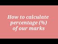 How to find percentage of marks in exam in english