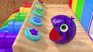 Learn Colors with Street Vehicle VS PACMAN Surprise SoccerBall in Magic Slide Sand for Kids#111